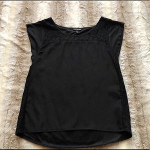 Express Black and Lace Dress Tee size XS
